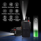 pxton Walkie Talkies for Adults Two Way Radios Long Range with Headphones,16 Channel Handheld 2 Way Radio Rechargeable with Flashlight Li-ion Battery and Charger（10 Pack）
