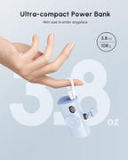 Little Blue Portable Charger Power Bank for iPhone 14 Pro, 5000mah Compact-Handy Battery Pack for Lightning, Travel Backup Charger for iPhone 12 mini, On-the Go Phone Charger