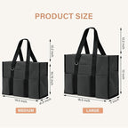 Becokan Large Tote Bag for Women Waterproof with 12 Pockets Top Zipper Closure Utility Teacher Nurse Bags for Work School