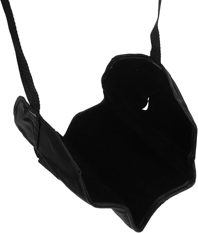 Amosfun Portable Airplane Footrest and Travel Foot Hammock Black Integrated Foot Hanger for Office and Plane Use for Leg Comfort During Flights and Work