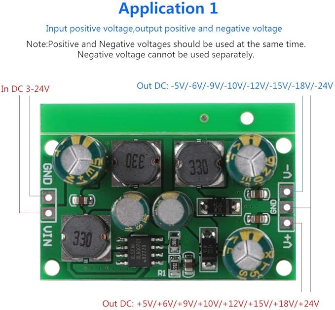 DC-DC Positive & Negative Voltage Boost Converter (Output Voltage ±5VDC)