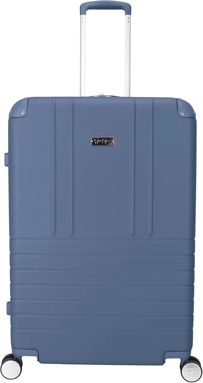 Jessica Simpson Countryside 2-Piece Set (21" & 30") Expandable 8-Wheel Spinner Large Checked Luggage Suitcase, Oceanview