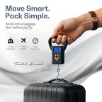 Luggage Weighing Scale, Portable, 50 KG, Hook Type with Digital LED Screen, Tare Function, Auto Power Off, Data Look Function, Over Load & Low Battery Indicator (Black) & Without Battery