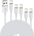 Lightning Cable 5pack[6/6/6/6/6FT] Apple MFi Certified Long iPhone Charger Fast Charging High Speed Data Sync USB Cable Compatible iPhone 13/12/12 PRO/Max/11/11PRO/XS/Max/XR/X/87/6plus/iPad Air
