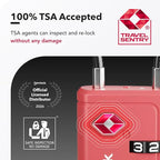 Luggage Locks TSA Approved with Inspection Indicator and Resettable 4-Digit, Easy-to-Read Combination, TSA Locks for Luggage, Suitcases, Backpacks & Travel Bags, Pink, 2-Pack