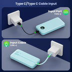 Portable Charger PowerBank 40,800mAh with Built-in Cables,25W PD Fast Charging +QC 4.0 Quick Phone Charging Power Bank, Travel Essential Charger Battery Pack for iPhone 17/16/15 Android Galaxy etc