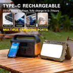 Collapsible Portable Ultra Bright LED Camping Lantern 1500 Lumens USB-C Rechargeable Tent Light 5 Modes 3 Light Sources for Power Outages Camping Hiking Emergency Work Lights