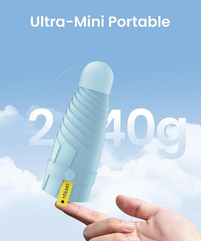 LMUGOOS 3 Pack Travel Mini Umbrella Small Compact, Portable Umbrella with UV Protection UPF 50+, Rainproof & Sunproof Folding Umbrella, Backpack & Pocket-Friendly