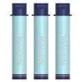 Waterdrop Gravity Water Filter Straw, Camping Water Filtration System, Water Purifier Survival for Travel, Backpacking and Emergency Preparedness, 0.1 Micron, 3 Pack, Light Blue
