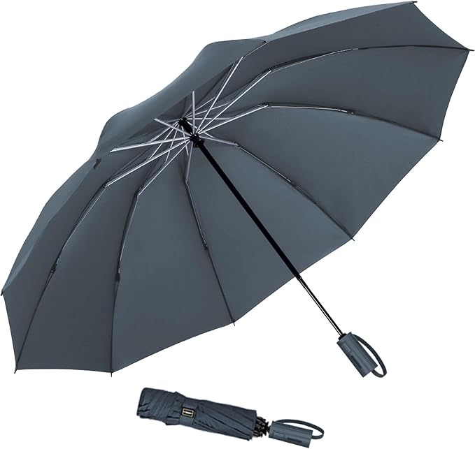 LANBRELLA Umbrella Windproof Compact Travel Umbrella Auto Open Close for Rain