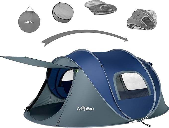 Camping Tent, Pop Up Instant Tent for 2-3 Person, Sets Up in Just Seconds, Waterproof Durable Tent with Carry Bag for Camping Hiking Outdoor