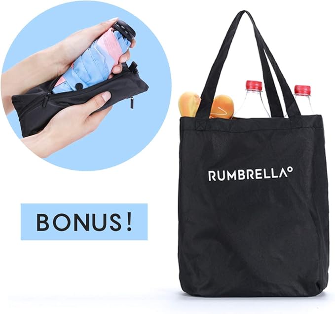 RUMBRELLA Mini Teflon Purse Umbrella With 99% UV Protection for Travel