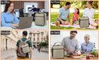 ZM-YOUTOO Lunch Box for Men - Reusable Lunch Bag Men Adult Women- Insulated Small LunchBox (Beige)