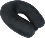 Wolf Essentials Adult Cozy Soft Microfiber Neck Pillow, Compact, Perfect for Plane or Car Travel, Black (Pack of 2)