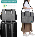 PetAmi Dog Travel Bag, Travel Pet Bag Organizer, Dog Food Travel Bag with Container Collapsible Bowls, Pet Travel Supplies Gift Accessories for Weekend Camping, Puppy Cat Diaper Bag, Gray Large