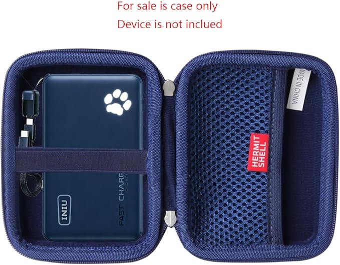 Hermitshell Hard Travel Case for INIU Portable Charger Smaller & Lighter 45W Fast Charging 10000mAh PD Power Bank Battery Pack (Only Case) (Blue)