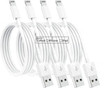 4 Pack [Apple MFi Certified] Apple Charging Cables 10ft, iPhone Chargers Lightning Cable 10 Foot, Fast iPhone Charging Cord for iPhone 14/14Pro/13/13Pro/12/11/11Pro/11Max/ X/XS/XR, ipad(White)