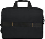 Amazon Basics Laptop Tablet Carrying Case with Shoulder Strap and Grab Handles, 14-inch, Black, Compartments for Storage