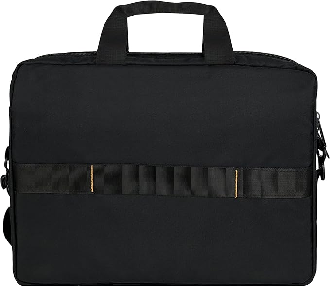 Amazon Basics 15.6 in Laptop Bag with Shoulder Strap and Handle, Large Capacity, Spacious Compartments, Black