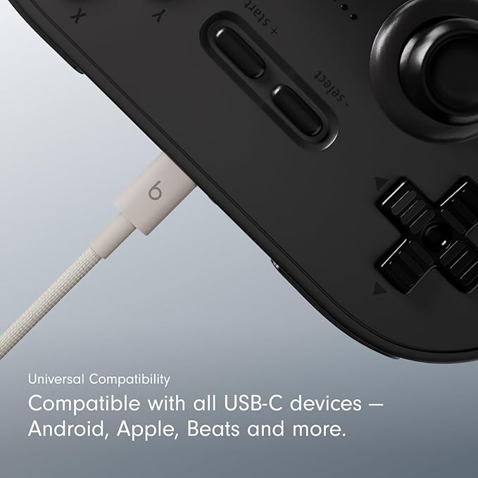 Beats USB-A to USB-C Woven Cable Fast Charging Durable and Tangle-Free Design Compatible Charger for Apple & Android Devices (1.5 m, 5 ft) - Surge Stone