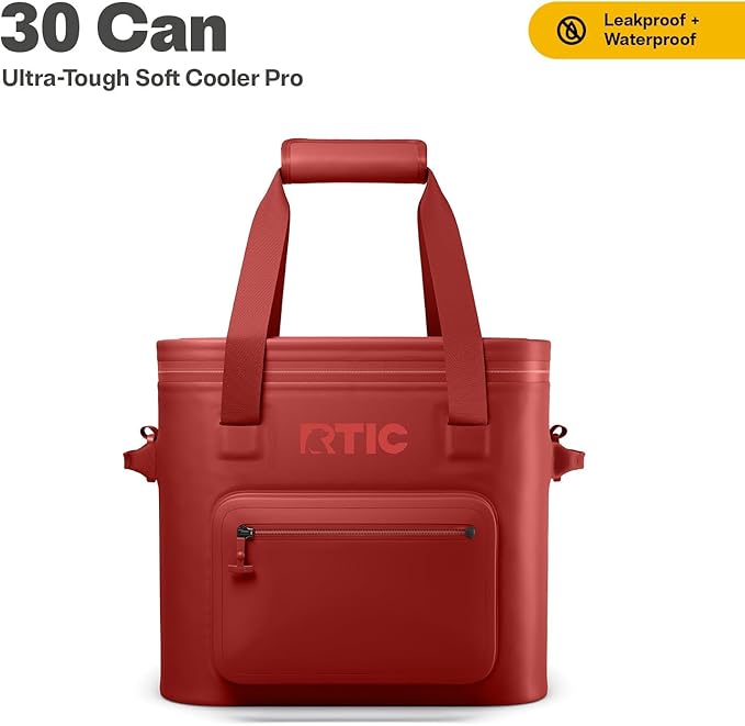 RTIC Ultra-Tough Soft Cooler Pro, Insulated, Waterproof, Leak Proof, Portable Floating Bag for Beverage, Drink, Lunch, Outdoor, Beach, Car, Camping, Picnic, Fishing, Boat