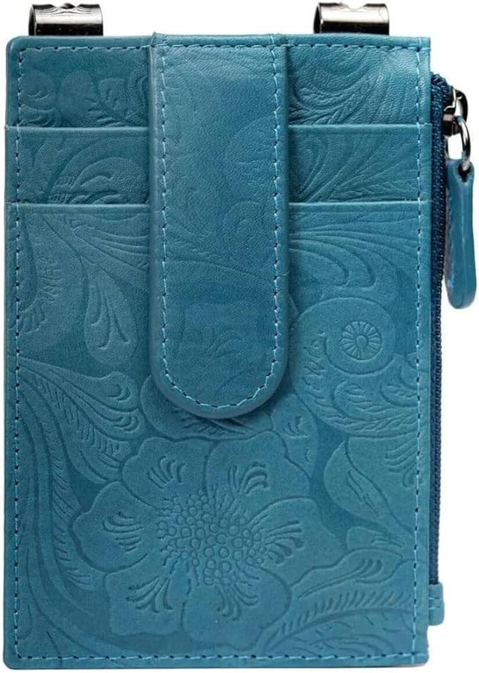 Sidekick RFID Blocking Boot Wallet with Security Chain & Zipper Lock – Genuine Leather Wallets for Men, Travel Wallets Women, Minimalist Leather Card Holder