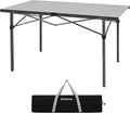 KingCamp Aluminum Camping Table Foldable, Large 53.5" Roll Up Camp Table Folding Seamless Tabletop Heavy Duty Duck Hunting Camping Tables Metal Portable Outdoor Collapsible for RV BBQ Picnic Hunting