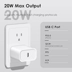 iPhone Fast Charger, [MFi Certified] 20W USB C Fast Charger Block with 10FT Type-C to Lightning Cable, Super Fast Charging Compatible with iPhone 14/13/13 Pro/12/12 Pro/12 Pro Max/11/Xs Max/XR/X