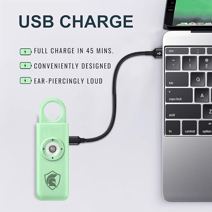 Personal Safety Alarm Rechargeable (Lime)
