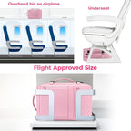 Rcrirth Travel Backpack for Women | Expandable Carry On Backpack with 17.3 Inch Laptop Compartment - Personal Item Travel Bags for Women Nurse Work Bag for Traveling Weekender Business College - Pink