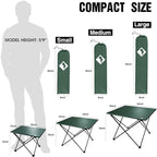 VILLEY Portable Camping Side Table, Ultralight Aluminum Folding Beach Table with Carry Bag for Outdoor Cooking, Picnic, Camp, Boat, Travel