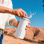 3 in 1 Slim Can Cooler for 12 OZ Skinny Can, Regular Can & Beer Bottle - Keep Cold for 6 Hours - Double Walled Insulated Stainless Steel Vacuum Beverage Can Insulator (Matte White)