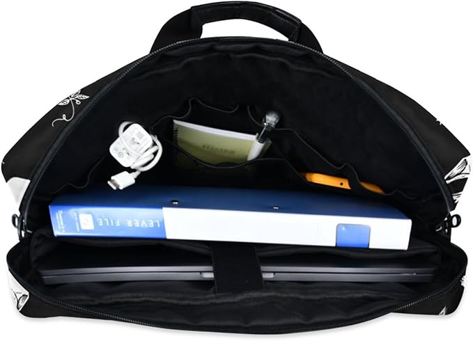 Skull Cat Moon Laptop Case 15.6 inch Computer Bag Waterproof Laptop Briefcase Laptop Bag for Women & Men