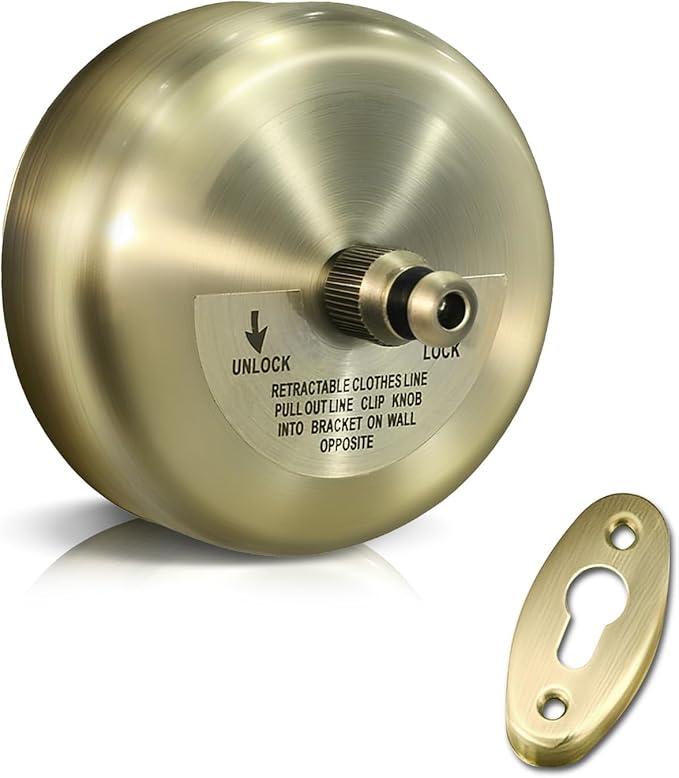 Retractable Clothesline,Stainless Steel Clothing Line Dryer with 9.2FT Nylon String for Shower Room Bathroom Laundry (Bronze)