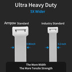 Armpow 26 inch Black Zip Ties Heavy Duty 11 PCS, 440 LBS Ultra Exclusive Strong Plastic Wire Ties, Large Cable Ties Extra Long Tie Wraps, Indoor and Outdoor UV Resistant
