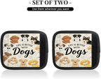 2 Pack Luggage Handle Wrap with Travel Tags - Non-Slip Protective Cover Soft Handle Grips Covers for Suitcase(Dogs Life)
