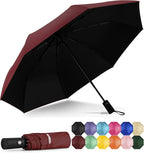 Yoobure Windproof Travel Umbrella - Automatic Umbrellas for Rain, Compact Folding Umbrella with UV Protection, Lightweight Portable Design for Backpack/Walking/Car, Sun & Storm Ready