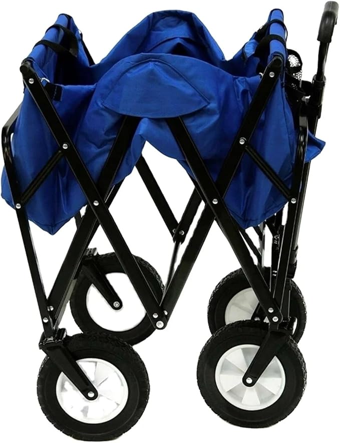 Family Portable Outdoor Folding Wagon, Beach Trolley and Camping Cart