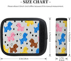 2 Pack Luggage Handle Wrap with Travel Tags - Non-Slip Protective Cover Soft Handle Grips Covers for Suitcase(Colorful Dogs)