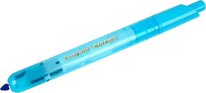 Crayola Clicks Retractable Markers Bold (10ct), Teacher Classroom School Supplies, Spring Crafts, No Dry Washable Markers for Kids