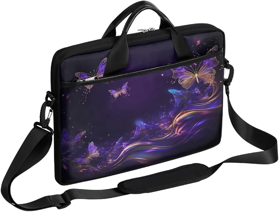 Laptop Shoulder Bag for Women Men, Waterproof Computer Case Messenger Bag Briefcase for Business Office Travel