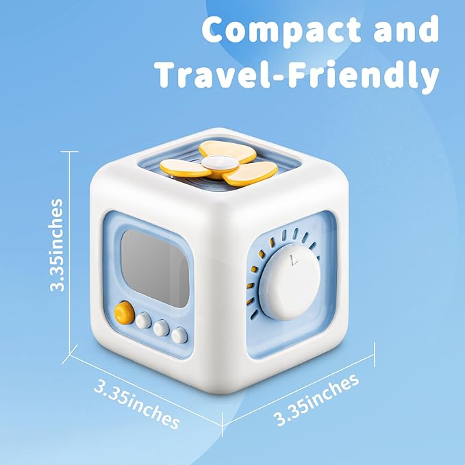 SOCBTNSO Busy Cube Toy for 1 Year Old, Montessori for 1+ Year Old, Travel Toys for Toddlers 1-3, Learning Fine Motor Skills| Birthday Gifts for 12 Months
