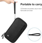 Passport Holder Family, RFID Blocking Travel Wallet Women Men, Travel Document Organizer Premium Wallets Passport Holders Bag, Lightweight Zipper Credit Cards Case Cover for Travel, (Black-Medium)