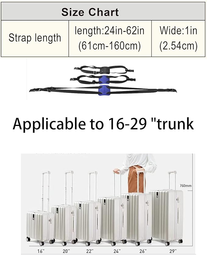 Luggage Straps Bag Bungee, Luggage Bungee - Luggage Straps Suitcase Adjustable Belt-(Blue-2)