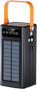 50000mah Solar Powers Bank Portable Charger - 120w Fast Charging Powers Bank with Built-in Cables, Solar Panel Charger, Cell Phone Chargers External Battery Pack, for Camping(D)