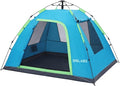Golabs Pop Up Camping Tent for 2/3/4 Person, 1-Min Setup by Pre-Attached Pole, 4 Side Mesh& Door for View/Airflow, CT2 Instant Canopy Tent with PU1500mm Waterproof, for Outdoor/Camping/Music Festivals