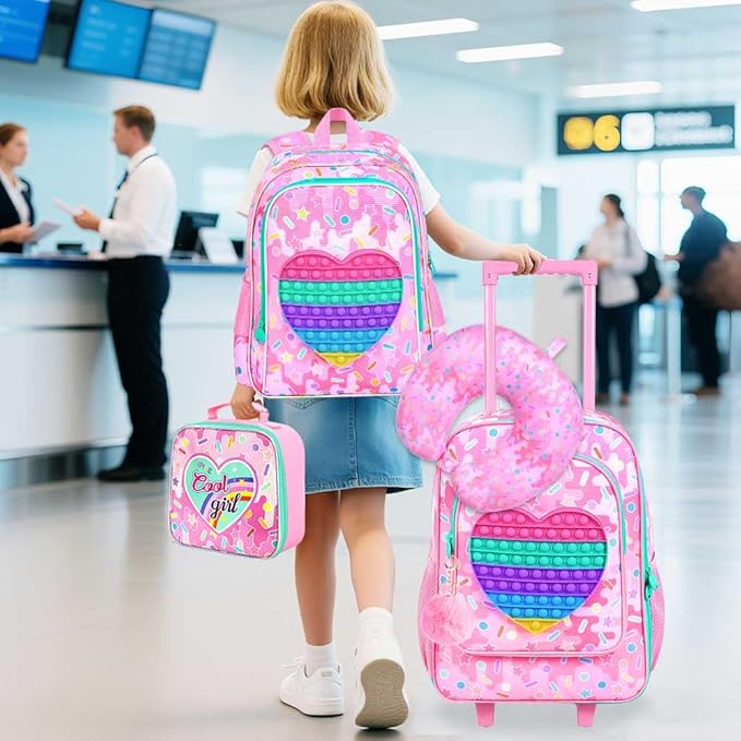 WZLVO Kids Luggage for Boys and Girls, Cute Dinosaur Unicorn Rolling Wheels Suitcase for Toddler Children