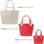 Lightweight Extra large Rubber Beach Bag Small mini Tote Bag for Gym Waterproof medium Open Handbag for Pool Sports
