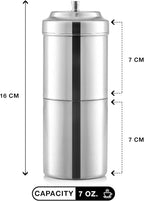 KSJONE South Indian Filter Coffee Maker 7 oz,2-4 Cups Stainless Steel Coffee Maker, Drip Coffee Brewer, Madras Kaapi Kappi, Coffee Decoction Maker