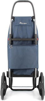 Rolser I-Max MF 6 Wheel Stair Climber Foldable Shopping Trolley - Denim